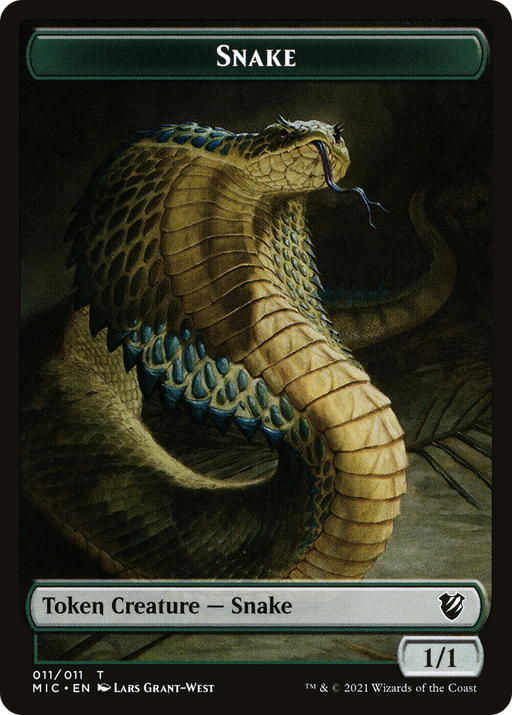 Snake (TMIC-011) [Tokens] Midnight Hunt Commander Tokens MTG Single Wizards of the Coast