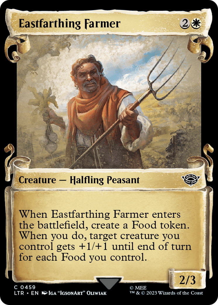 Eastfarthing Farmer (Showcase Scrolls) (LTR-459) [The Lord of the Rings: Tales of Middle-earth] (Showcase) Foil MTG Single Wizards of the Coast