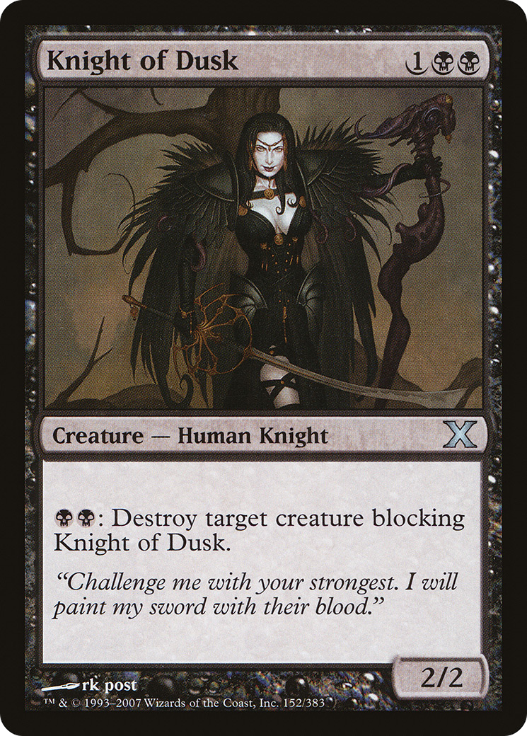 Knight of Dusk (10E-152) [Tenth Edition] MTG Single Wizards of the Coast