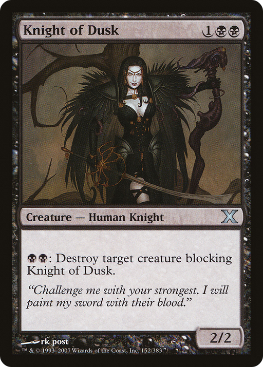 Knight of Dusk (10E-152) [Tenth Edition] MTG Single Wizards of the Coast