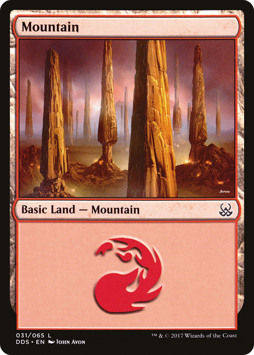 Mountain (031) (DDS-031) [Misc] Duel Decks: Mind vs. Might MTG Single Wizards of the Coast