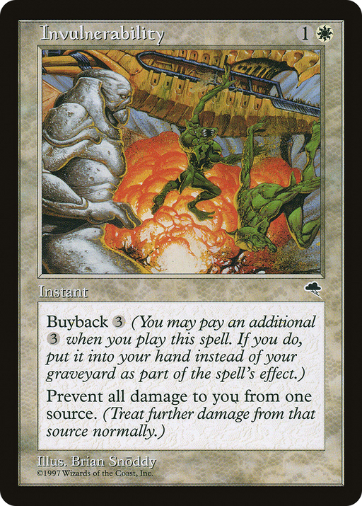 Invulnerability (TMP-025) [Tempest] MTG Single Wizards of the Coast
