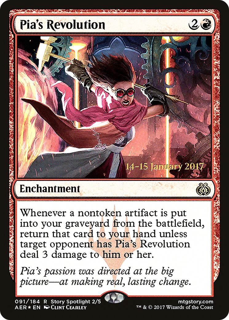 Pia's Revolution (PRE-091) [Aether Revolt Promos] Foil MTG Single Wizards of the Coast