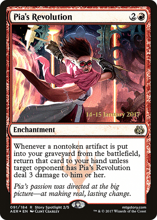 Pia's Revolution (PRE-091) [Aether Revolt Promos] Foil MTG Single Wizards of the Coast
