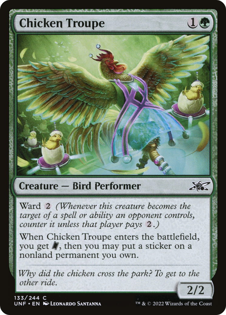 Chicken Troupe (UNF-133) [Unfinity] Foil MTG Single Wizards of the Coast