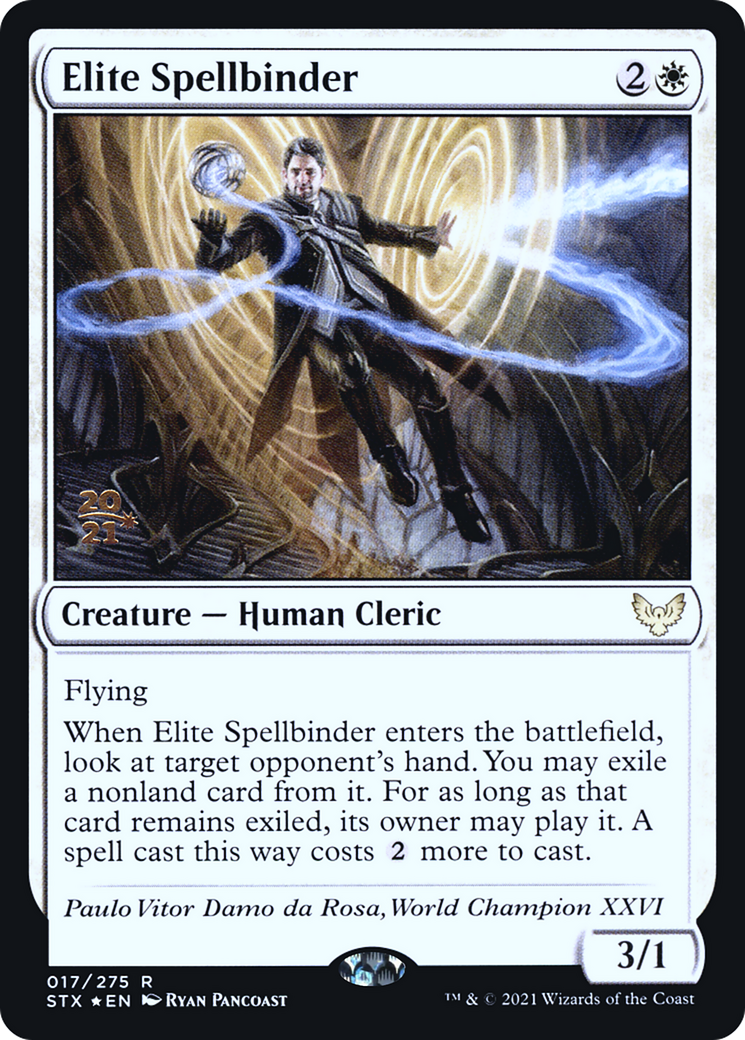 Elite Spellbinder (PRE-017) [Strixhaven: School of Mages Promos] Foil MTG Single Wizards of the Coast