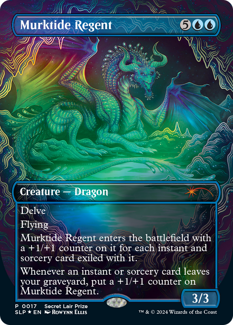 Murktide Regent (SLP-017) [Secret Lair] Showdown (Borderless) Foil MTG Single Wizards of the Coast