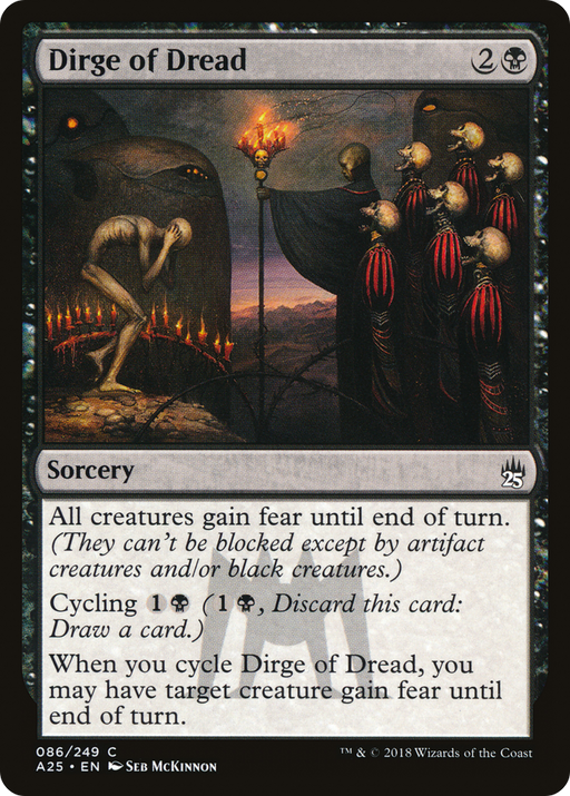 Dirge of Dread (A25-086) [Masters 25] Foil MTG Single Wizards of the Coast