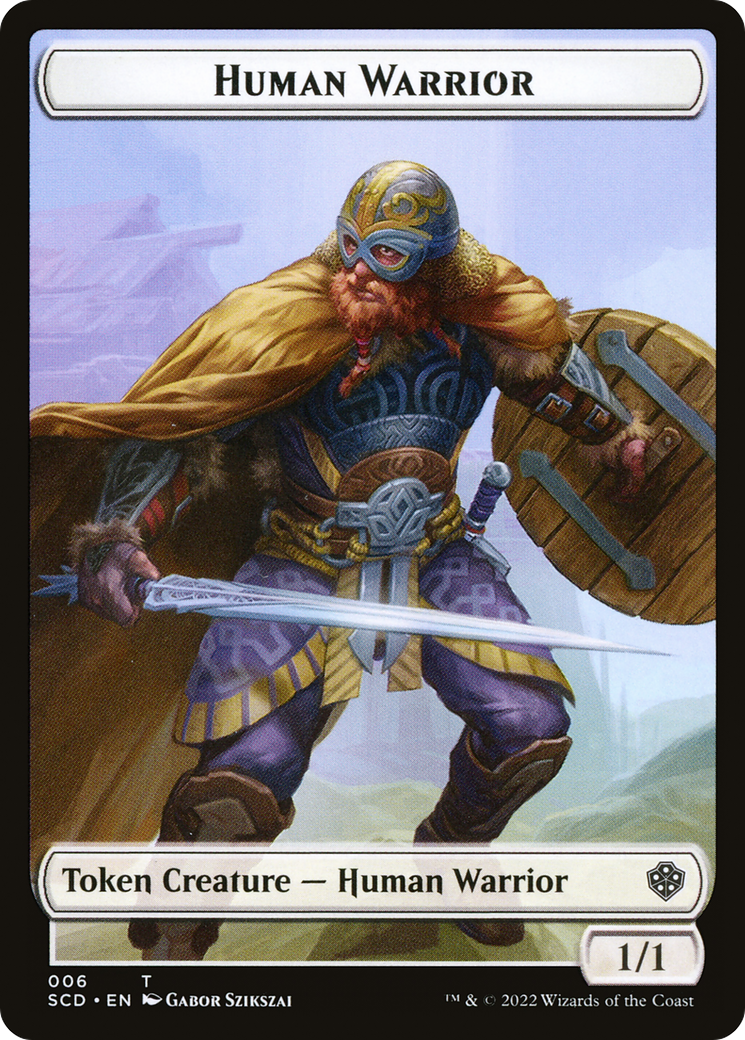 Human Warrior (TSCD-006) [Tokens] Starter Commander Deck Tokens Foil MTG Single Wizards of the Coast