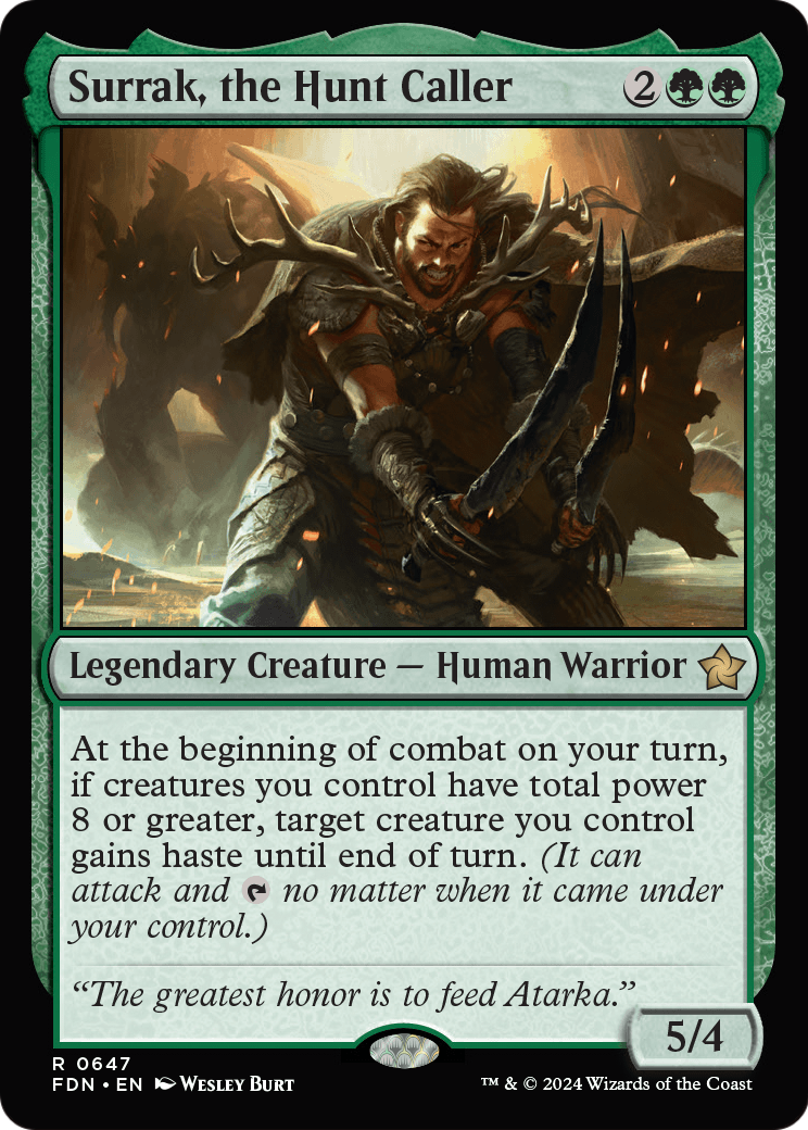 Surrak, the Hunt Caller (0647) (FDN-647) [Foundations] MTG Single Wizards of the Coast