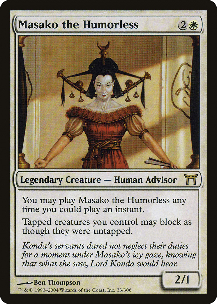 Masako the Humorless (CHK-033) [Champions of Kamigawa] Foil MTG Single Wizards of the Coast