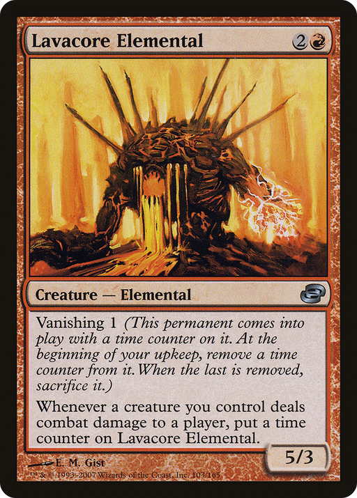 Lavacore Elemental (PLC-103) [Planar Chaos] Foil MTG Single Planar Chaos