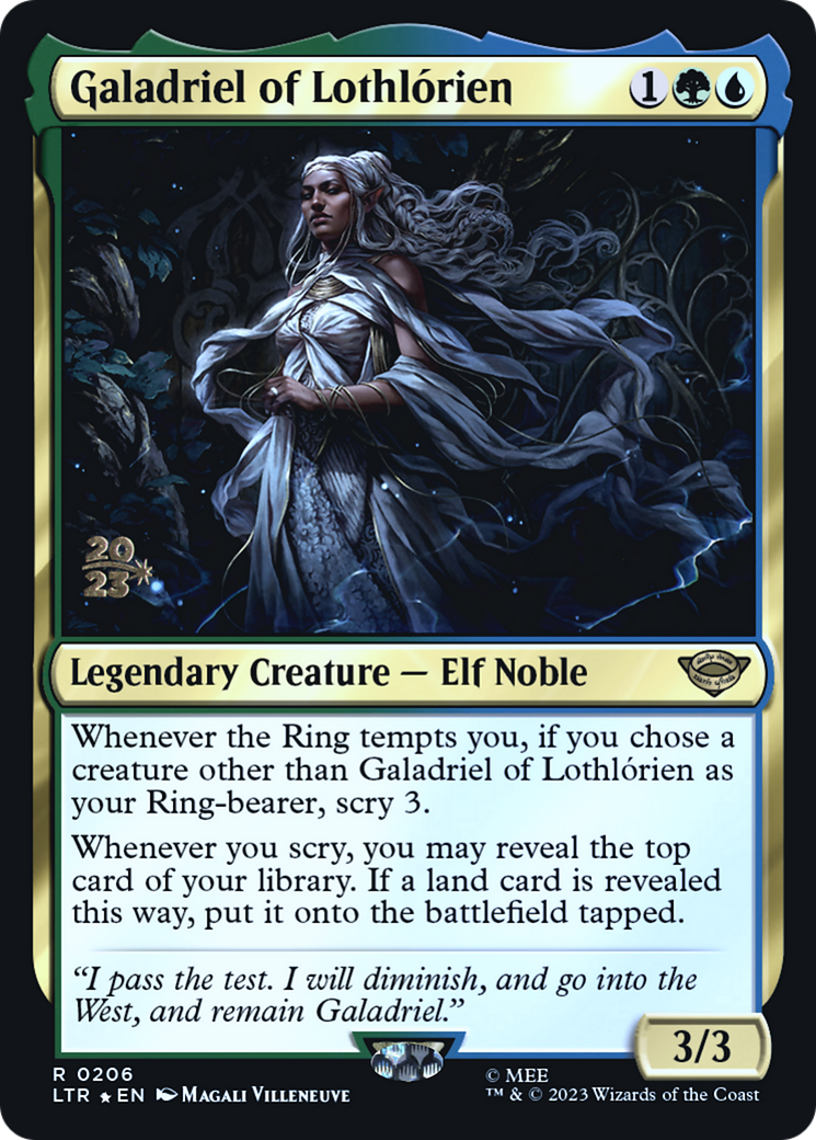 Galadriel of Lothlorien (PRE-206) [Tales of Middle-earth Promos] Foil MTG Single Wizards of the Coast