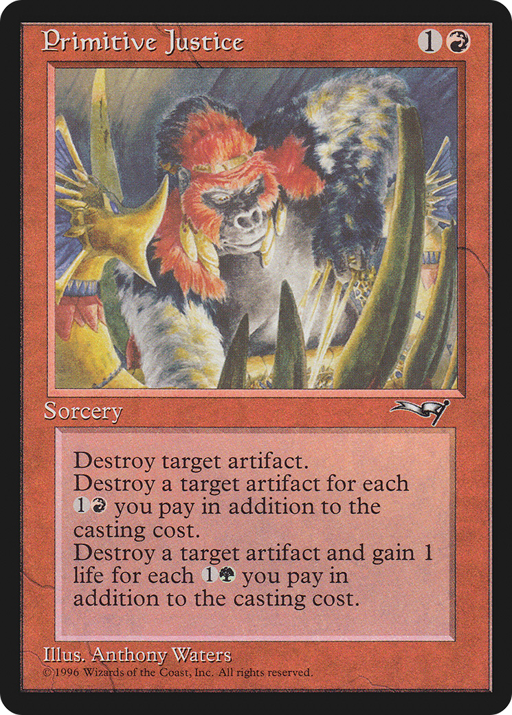 Primitive Justice (ALL-077) [Alliances] MTG Single Wizards of the Coast