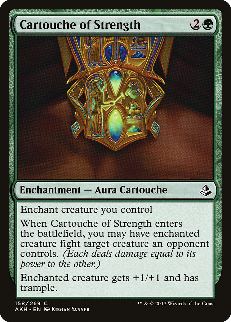 Cartouche of Strength (AKH-158) [Amonkhet] MTG Single Wizards of the Coast