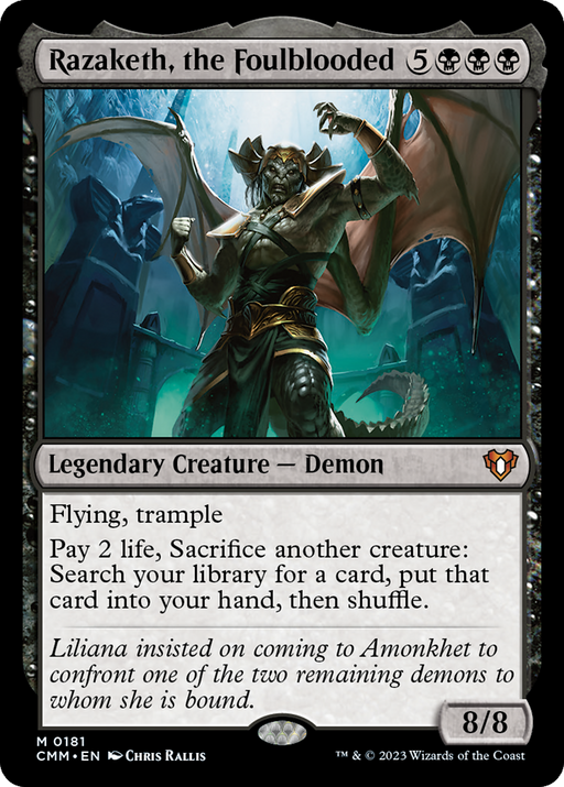 Razaketh, the Foulblooded (CMM-181) [Commander Masters] MTG Single Wizards of the Coast