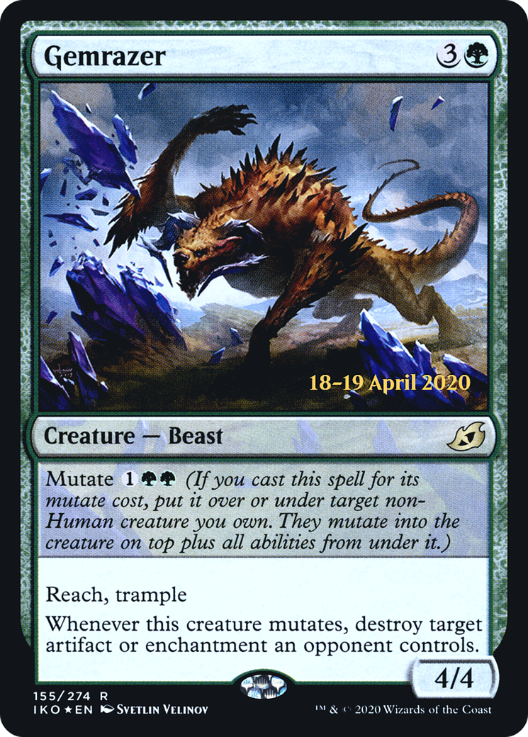 Gemrazer (PRE-155) [Ikoria: Lair of Behemoths Promos] Foil MTG Single Wizards of the Coast