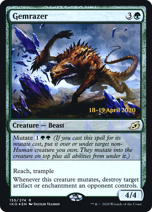 Gemrazer (PRE-155) [Ikoria: Lair of Behemoths Promos] Foil MTG Single Wizards of the Coast