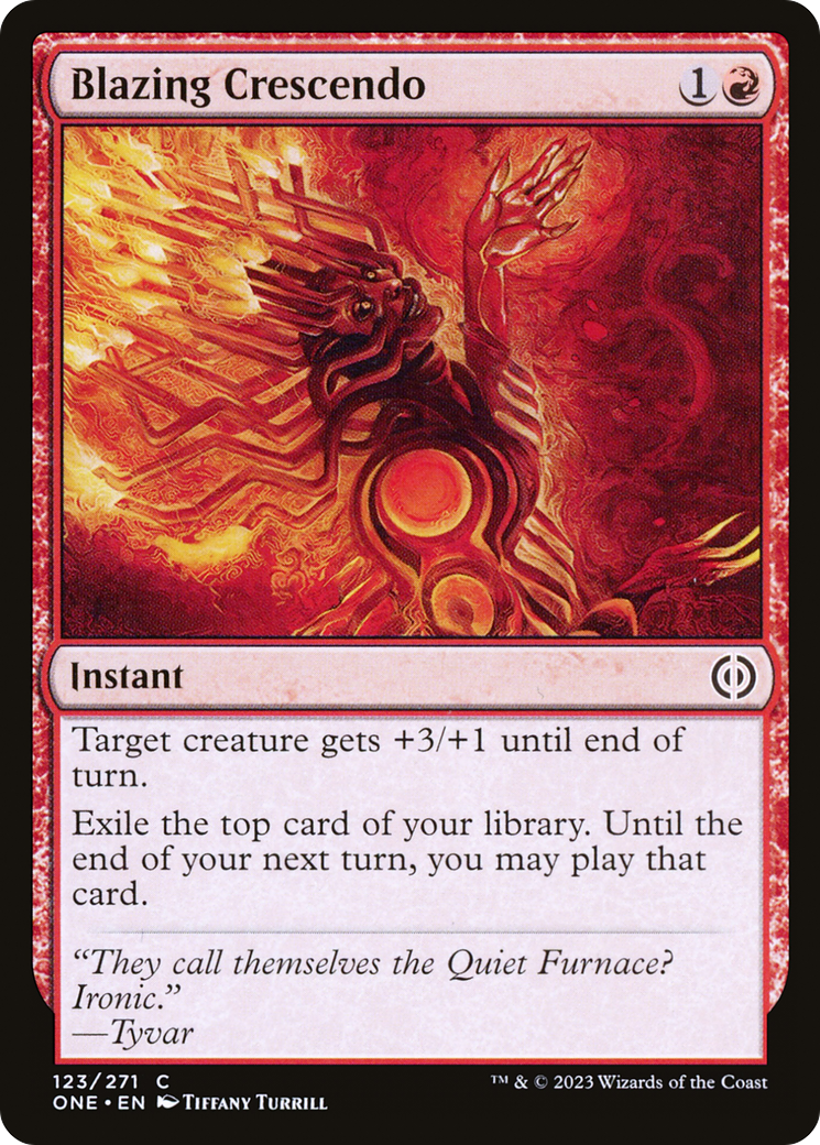 Blazing Crescendo (ONE-123) [Phyrexia: All Will Be One] Foil MTG Single Wizards of the Coast