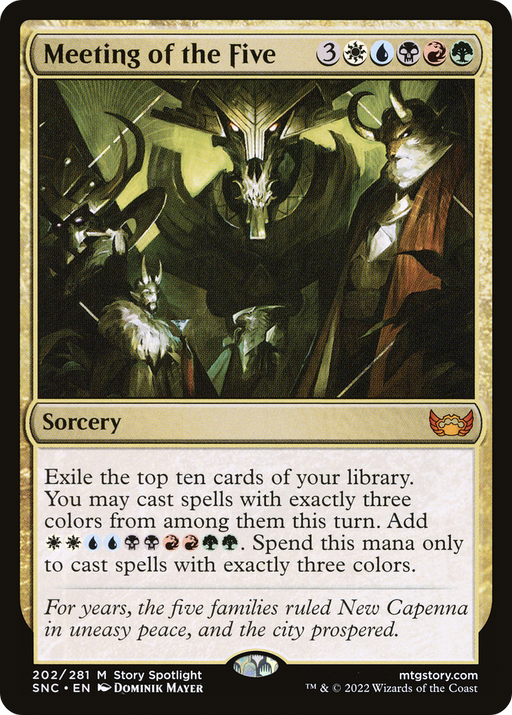 Meeting of the Five (SNC-202) [Streets of New Capenna] MTG Single Wizards of the Coast