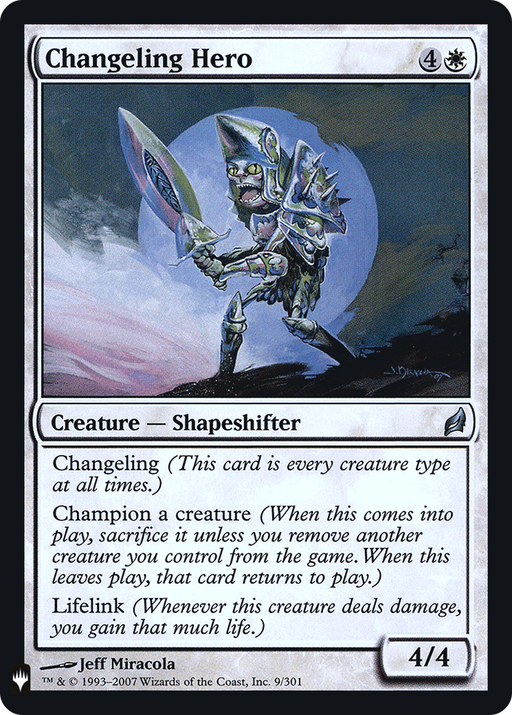 Changeling Hero (PLST-LRW-9) [Mystery Booster] The List MTG Single Wizards of the Coast