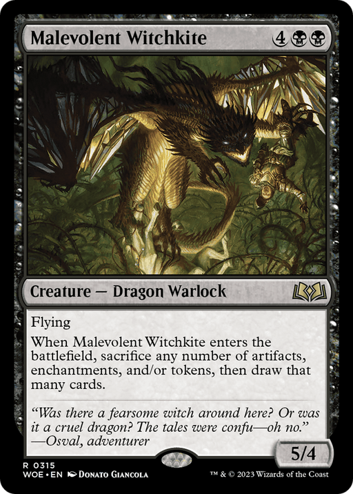 Malevolent Witchkite (WOE-315) [Wilds of Eldraine] MTG Single Wizards of the Coast