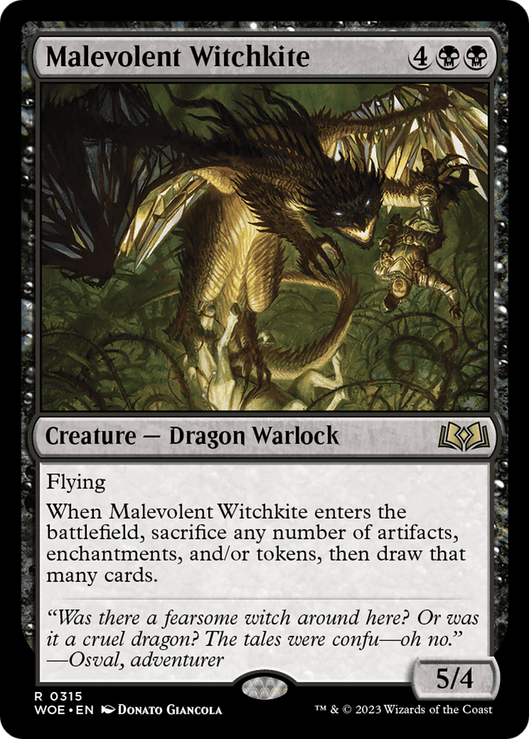 Malevolent Witchkite (WOE-315) [Wilds of Eldraine] Foil MTG Single Wizards of the Coast
