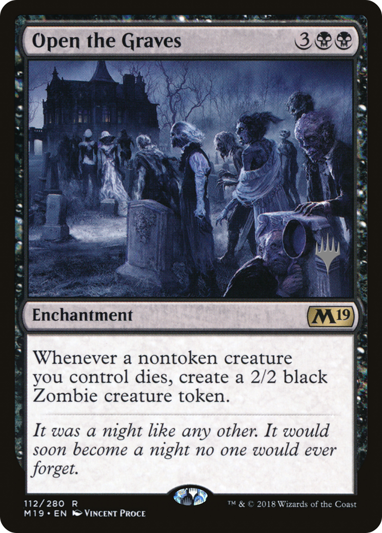 Open the Graves (PPZNR-112P) [Core Set 2019 Promos] Foil MTG Single Wizards of the Coast