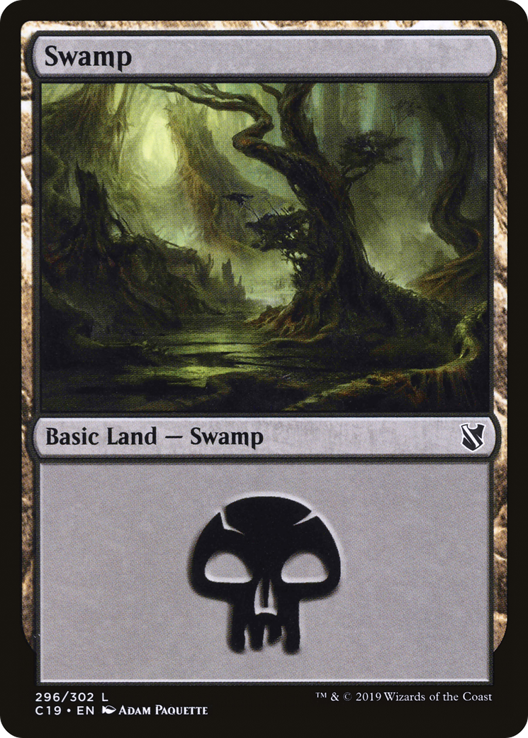 Swamp (C19-296) [Commander 2019] MTG Single Wizards of the Coast
