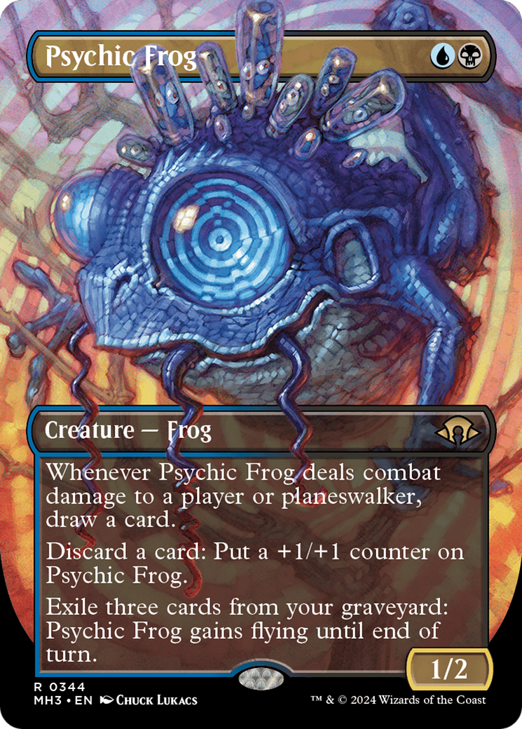 Psychic Frog (MH3-344) [Modern Horizons 3] (Borderless) Foil MTG Single Modern Horizons 3