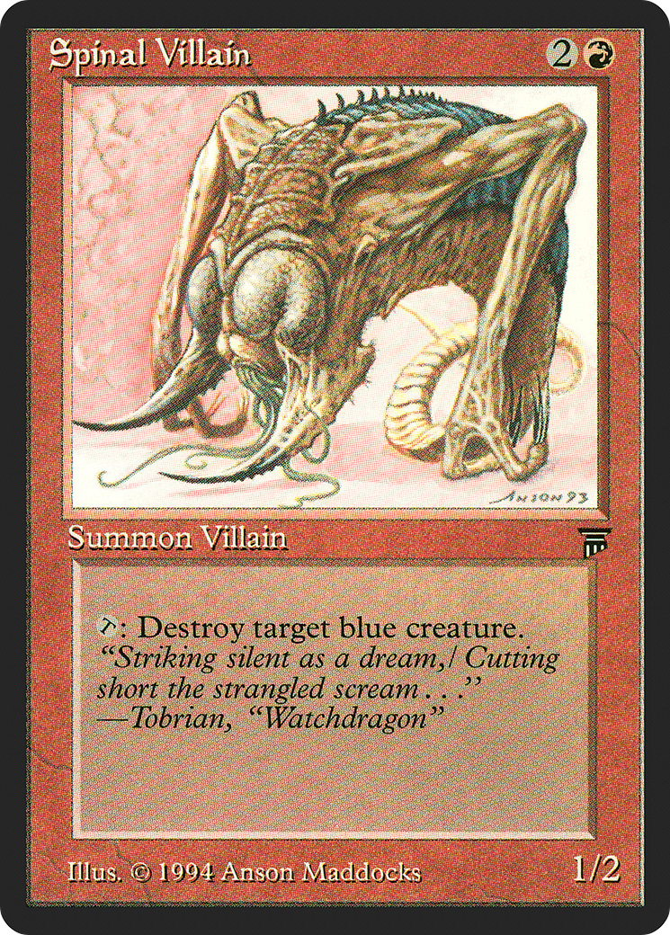 Spinal Villain (LEG-) [Oldschool] Legends MTG Single Wizards of the Coast