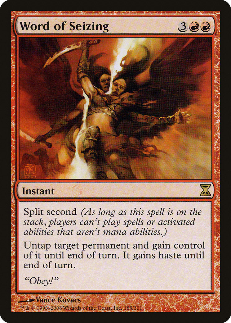 Word of Seizing (TSP-188) [Time Spiral] Foil MTG Single Wizards of the Coast