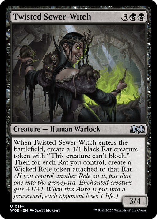 Twisted Sewer-Witch (WOE-114) [Wilds of Eldraine] MTG Single Wizards of the Coast