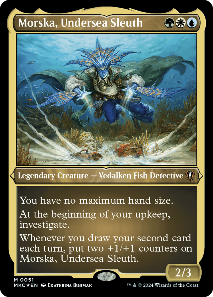 Morska, Undersea Sleuth (Display Commander) - Thick Stock (MKC-051) [Murders at Karlov Manor Commander] Foil MTG Single Wizards of the Coast