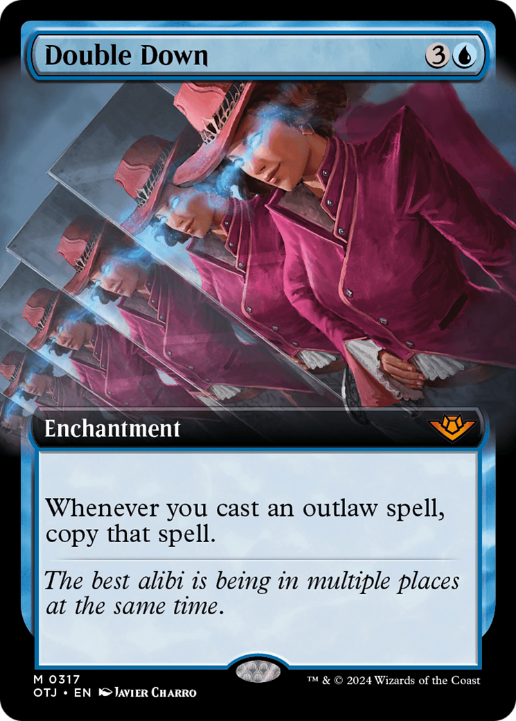 Double Down (OTJ-317) [Outlaws of Thunder Junction] (Extended Art) MTG Single Wizards of the Coast