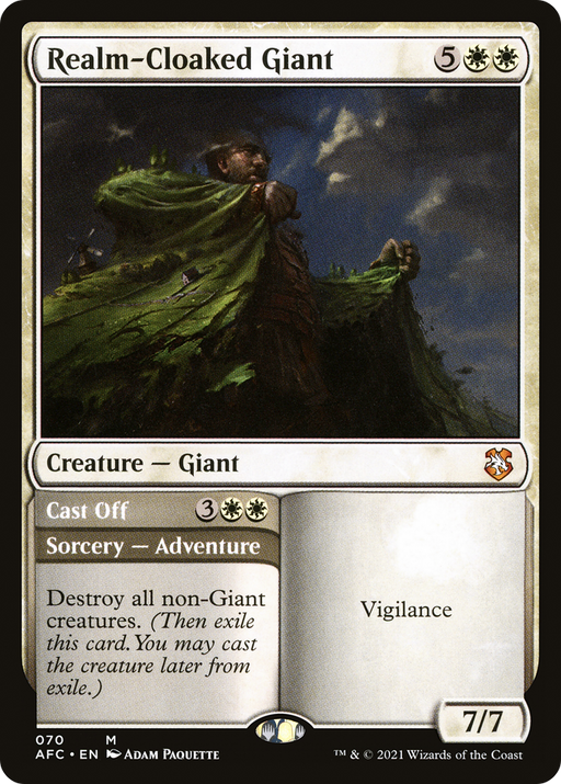 Realm-Cloaked Giant // Cast Off (AFC-070) [Forgotten Realms Commander] MTG Single Wizards of the Coast