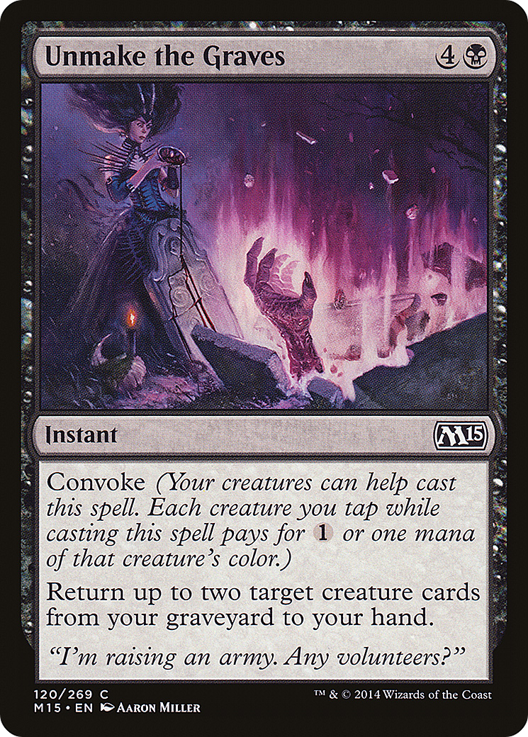 Unmake the Graves (M15-120) [Magic 2015] Foil MTG Single Wizards of the Coast