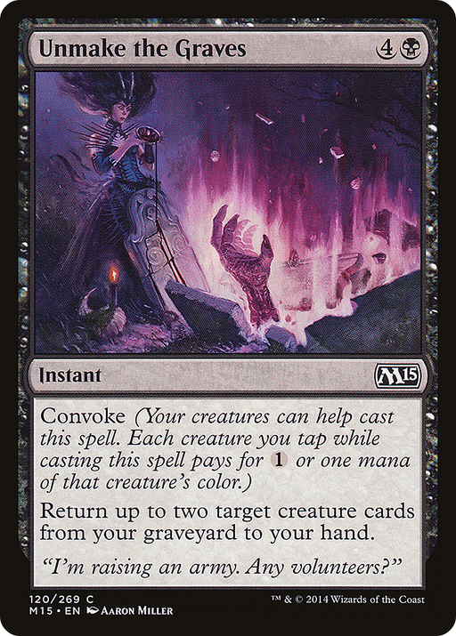 Unmake the Graves (M15-120) [Magic 2015] MTG Single Wizards of the Coast