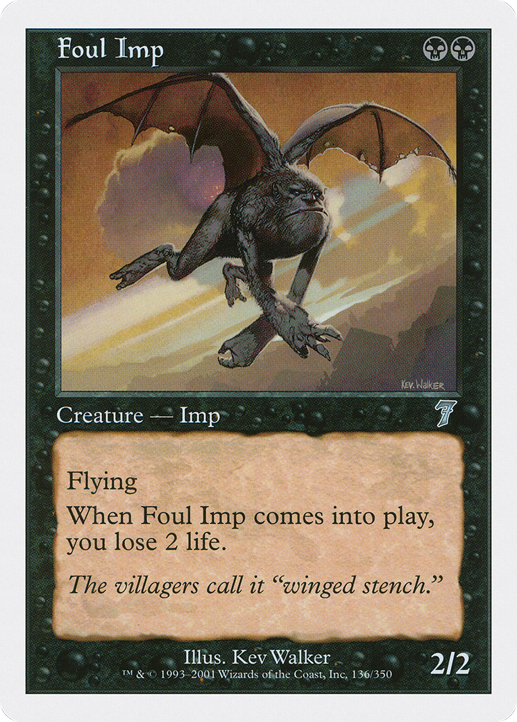 Foul Imp (7ED-136) [Seventh Edition] MTG Single Wizards of the Coast