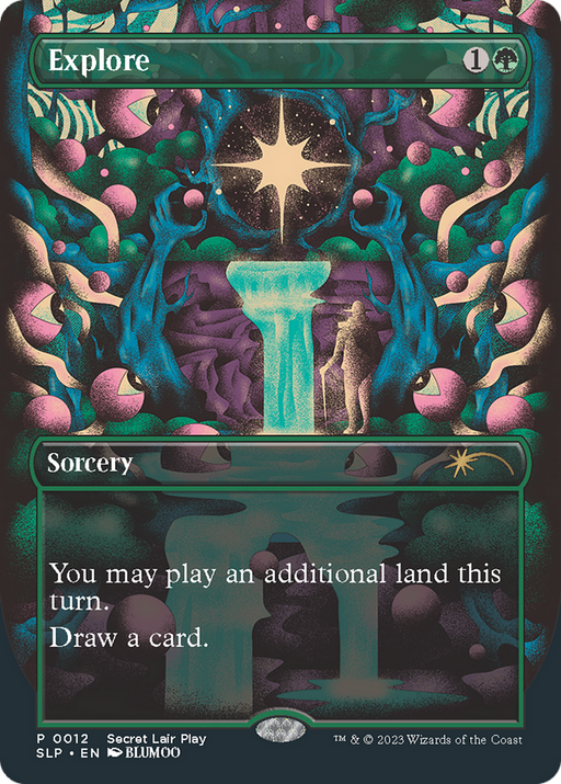 Explore (SLP-012) [Secret Lair] Showdown (Borderless) Foil MTG Single Wizards of the Coast