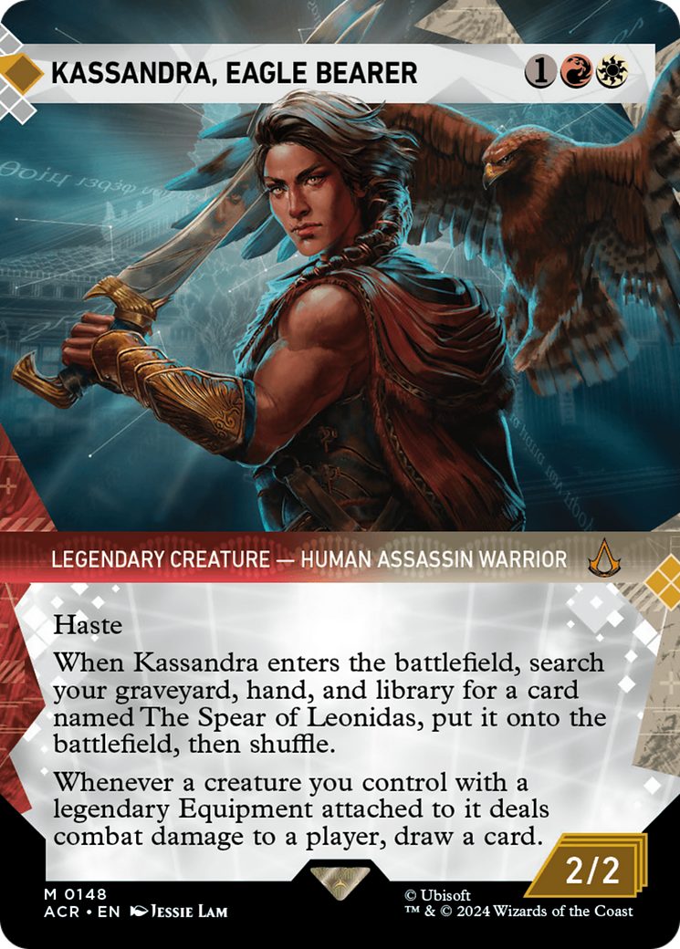 Kassandra, Eagle Bearer (ACR-148) [Assassin's Creed] (Showcase) (Borderless) Foil MTG Single Wizards of the Coast