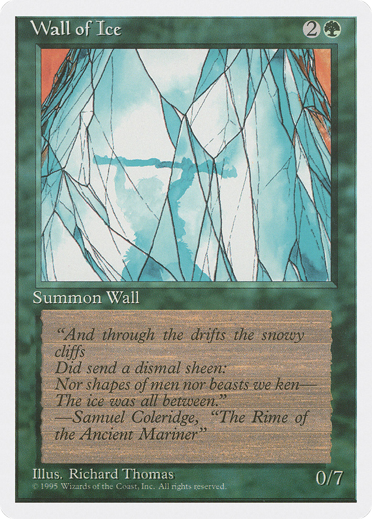 Wall of Ice (4ED-283) [Fourth Edition] MTG Single Wizards of the Coast