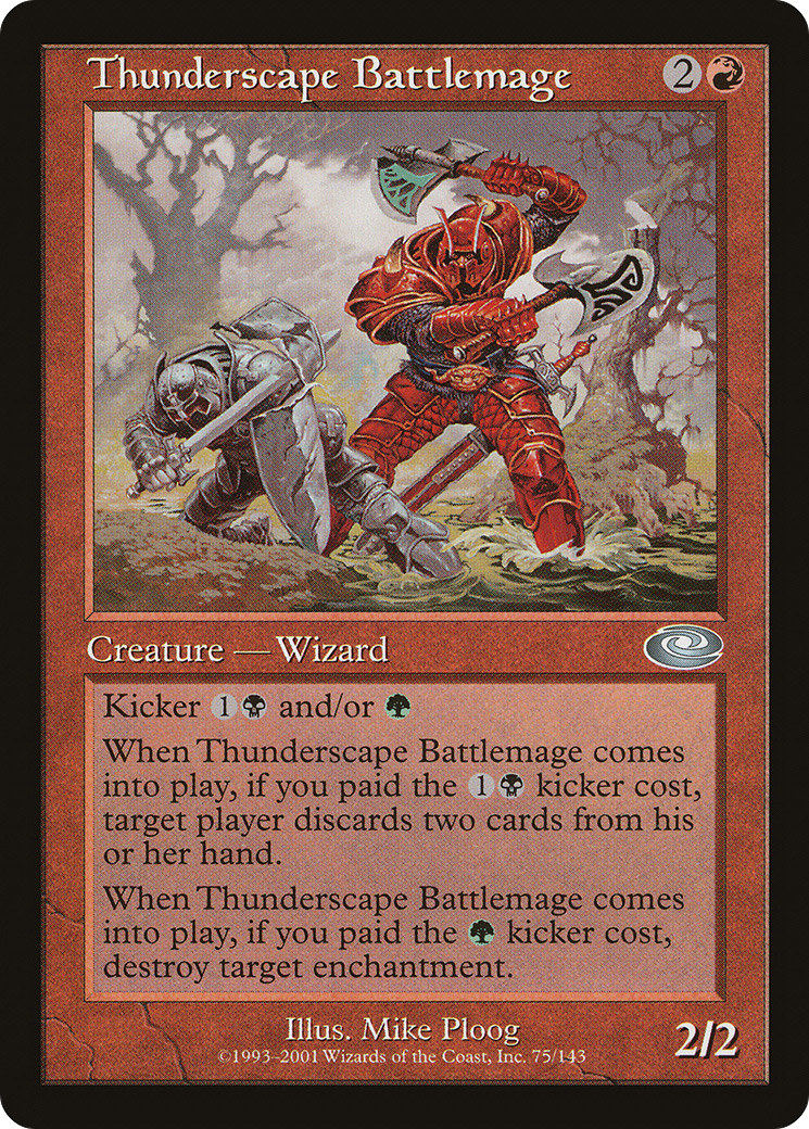 Thunderscape Battlemage (PLS-075) [Planeshift] MTG Single Wizards of the Coast
