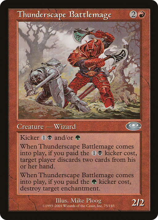 Thunderscape Battlemage (PLS-075) [Planeshift] MTG Single Wizards of the Coast