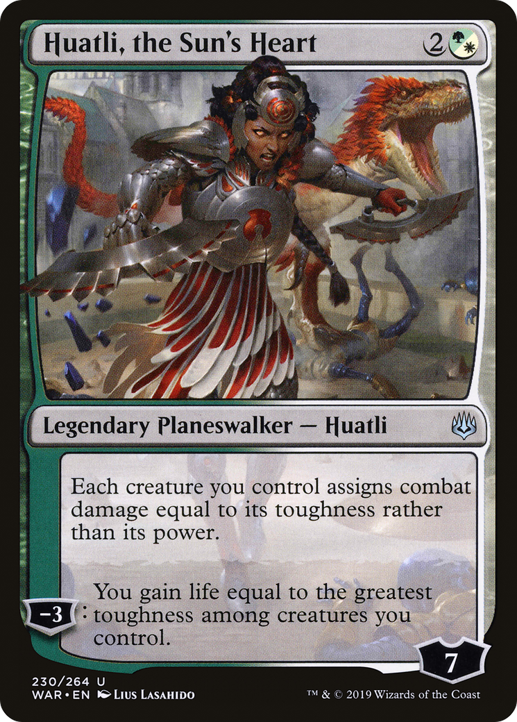 Huatli, the Sun's Heart (WAR-230) [War of the Spark] Foil MTG Single Wizards of the Coast