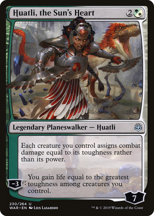 Huatli, the Sun's Heart (WAR-230) [War of the Spark] Foil MTG Single Wizards of the Coast