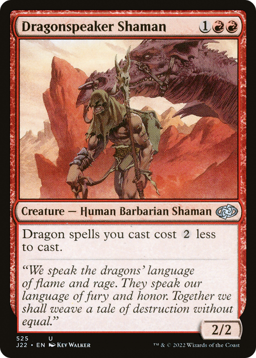 Dragonspeaker Shaman (J22-525) [Jumpstart 2022] MTG Single Wizards of the Coast