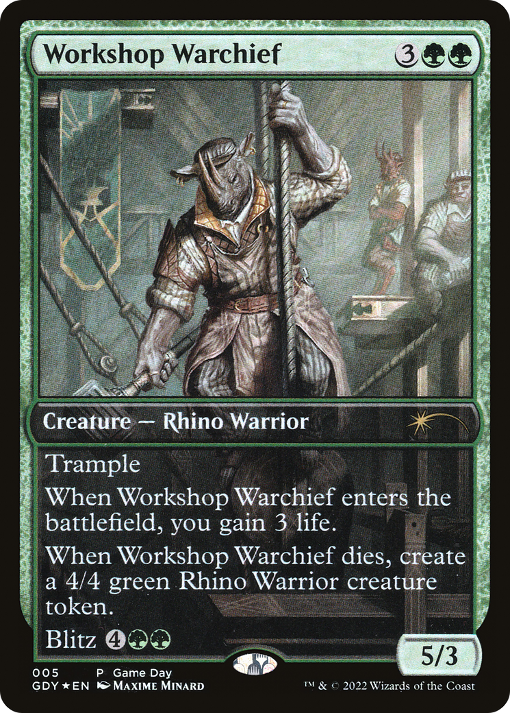 Workshop Warchief (GAME-005) [Misc] Game Day Promos Foil MTG Single Wizards of the Coast