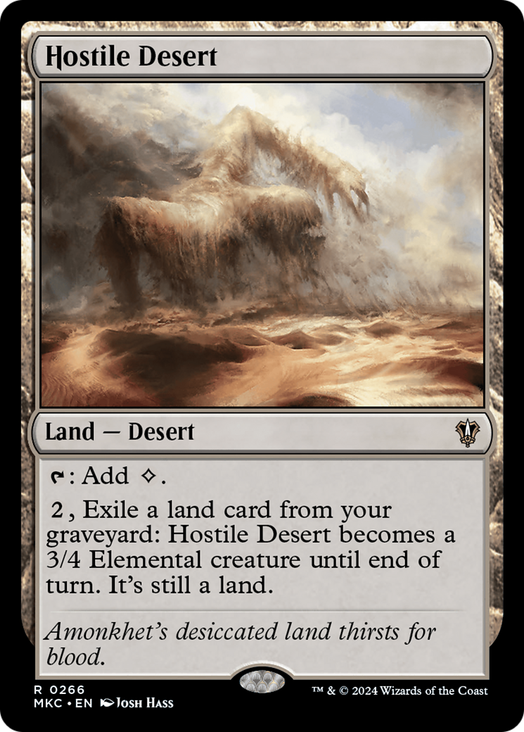 Hostile Desert (MKC-266) [Murders at Karlov Manor Commander] MTG Single Wizards of the Coast