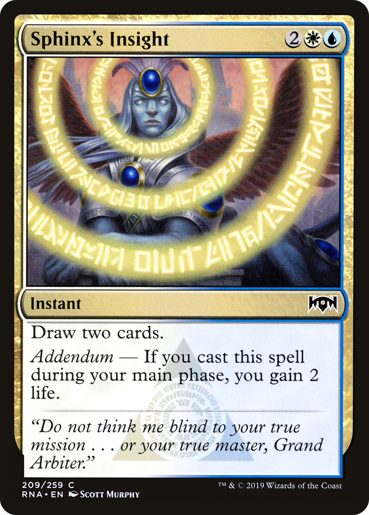 Sphinx's Insight (RNA-209) [Ravnica Allegiance] MTG Single Wizards of the Coast